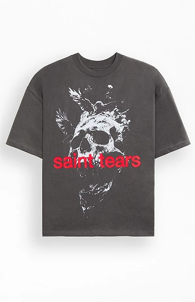 Pacsun Saint Tears Cropped Boxy T-Shirt