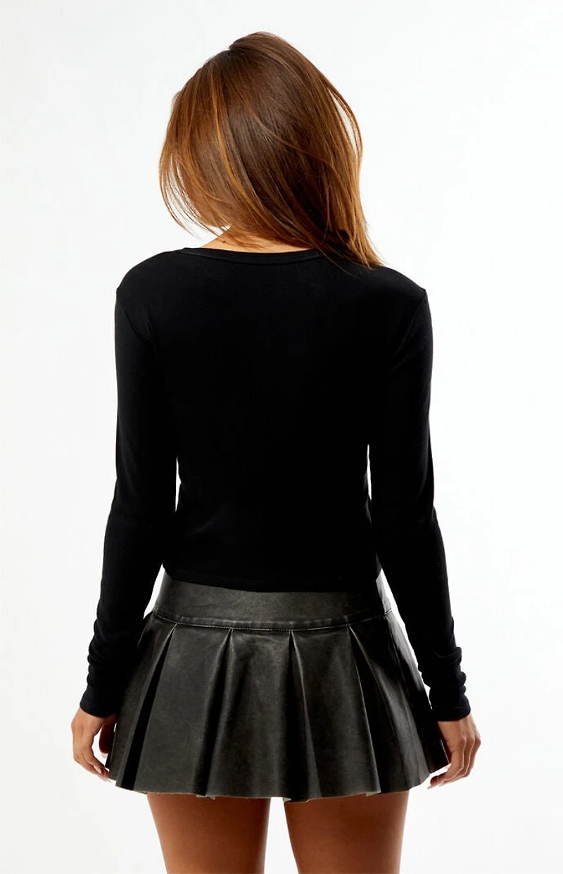 Third Charm Floral Trio Long Sleeve Crop Top