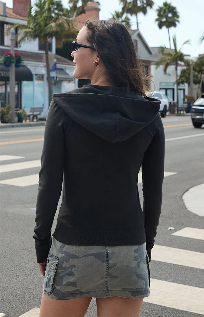 John Galt Black Christy Zip Up Hoodie