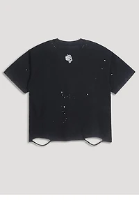 DARC SPORT ATHLETICS SSDDNFGU N.R.G. Grunge Raw Hem Cropped Oversized T-Shirt