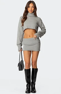 Edikted Gino Cropped Turtle Neck Sweater