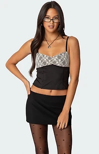 Edikted Jaxon Lacey Layered Tank Top