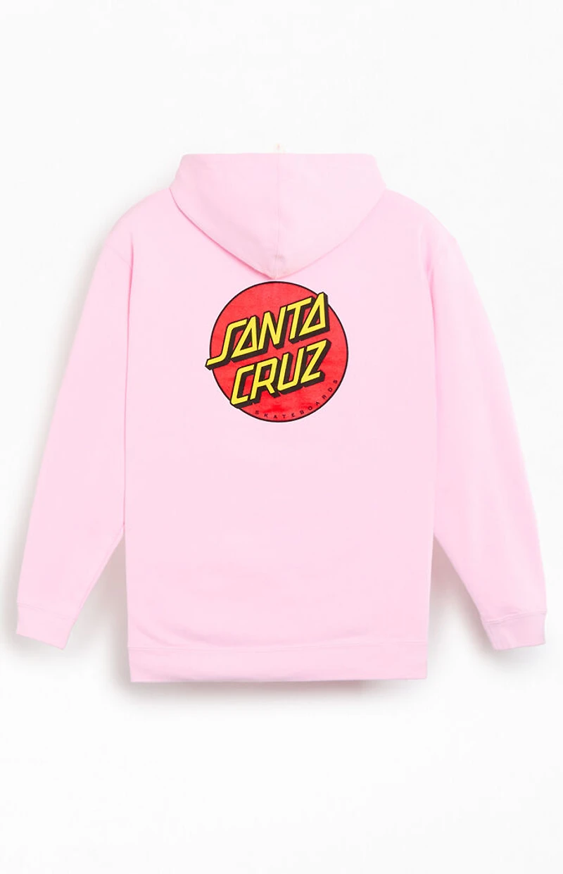 Santa Cruz Pink Classic Dot Zip Up Hoodie
