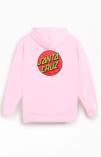 Santa Cruz Pink Classic Dot Zip Up Hoodie