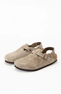 Birkenstock Tokio Suede Leather Clog Taupe
