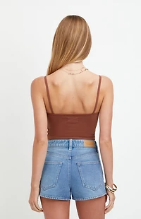 Pacsun Ivy High Waisted Festival Jean Shorts Zip Fly Medium Blue