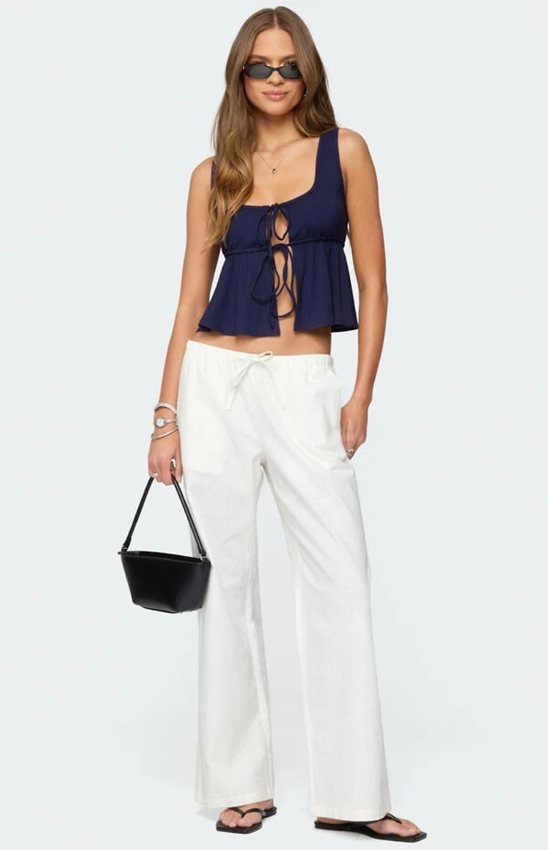 Edikted Alesia Tie Front Tank Top