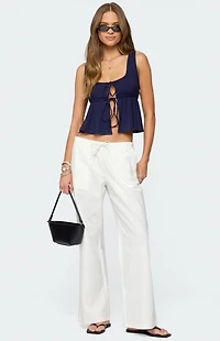 Edikted Alesia Tie Front Tank Top