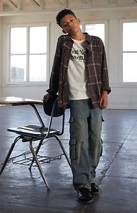 Pacsun Kids Plaid Flannel Long Sleeve Shirt