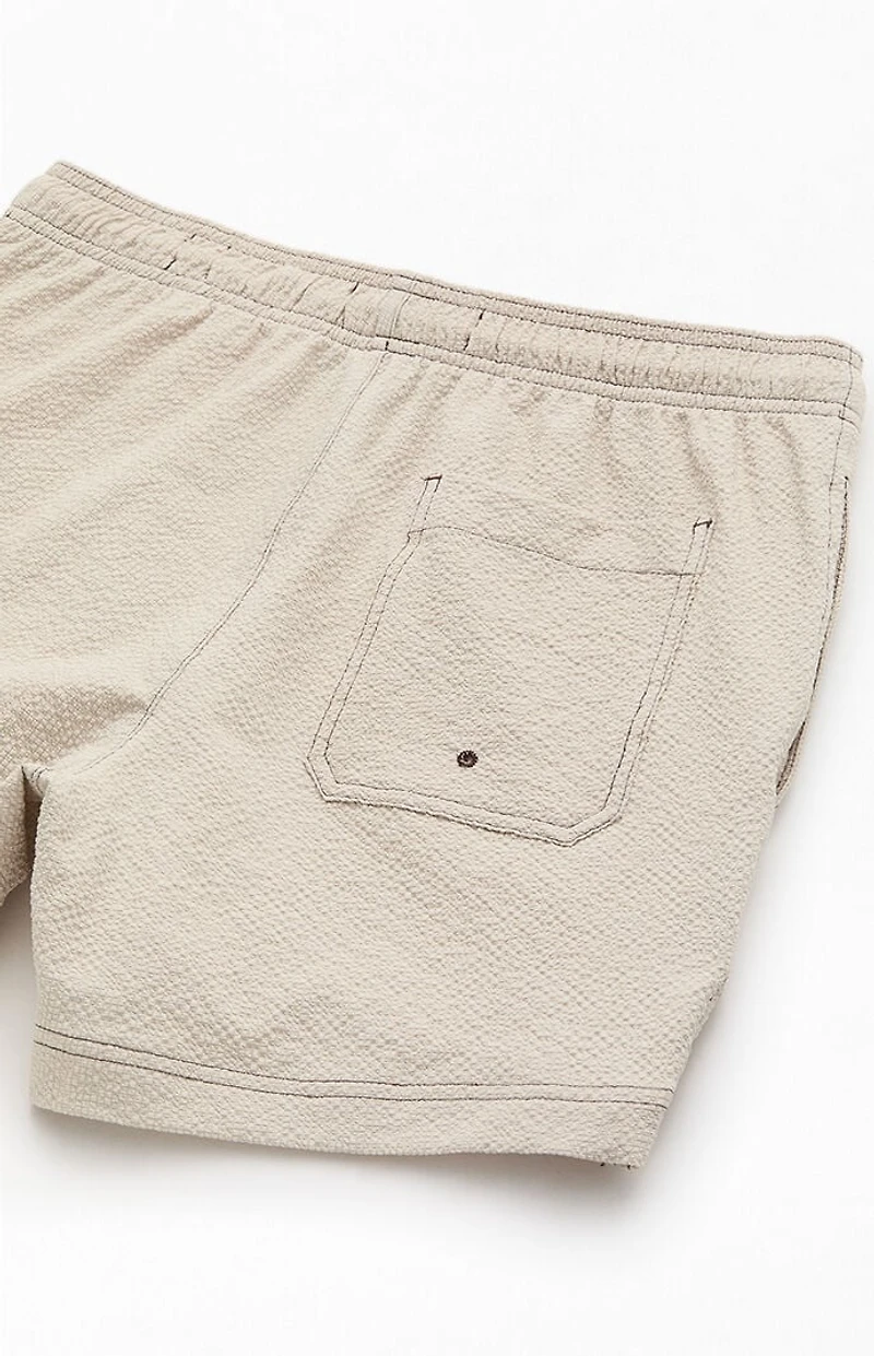 Pacsun Cursive Contrast Stitch 4.5" Swim Trunks