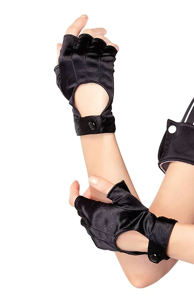 Leg Avenue Costume Fingerless Motorcycle Gloves