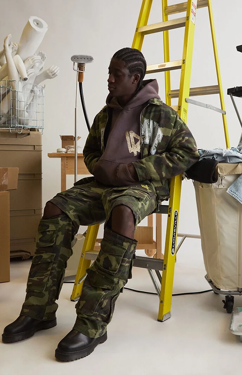 LRH MADE x Pac Artist Network Convertible Camo Cargo Pants