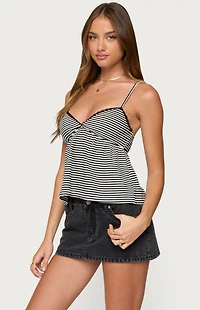 Edikted Orietta Striped Babydoll Top