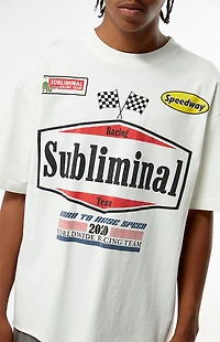 Pacsun Subliminal Racing Cropped T-Shirt