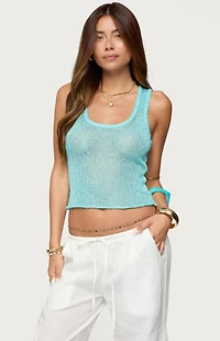 Edikted Eleora Sequin Knit Tank Top