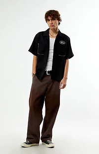 FORD Pick Stitch Cropped Camp Shirt