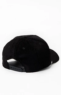 FORD Black Script Corduroy Snapback Hat