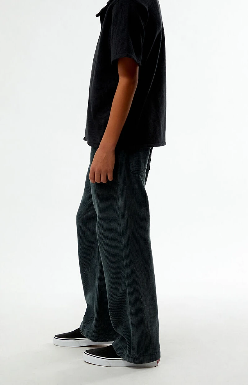 Pacsun Kids Corduroy Baggy Pants Black