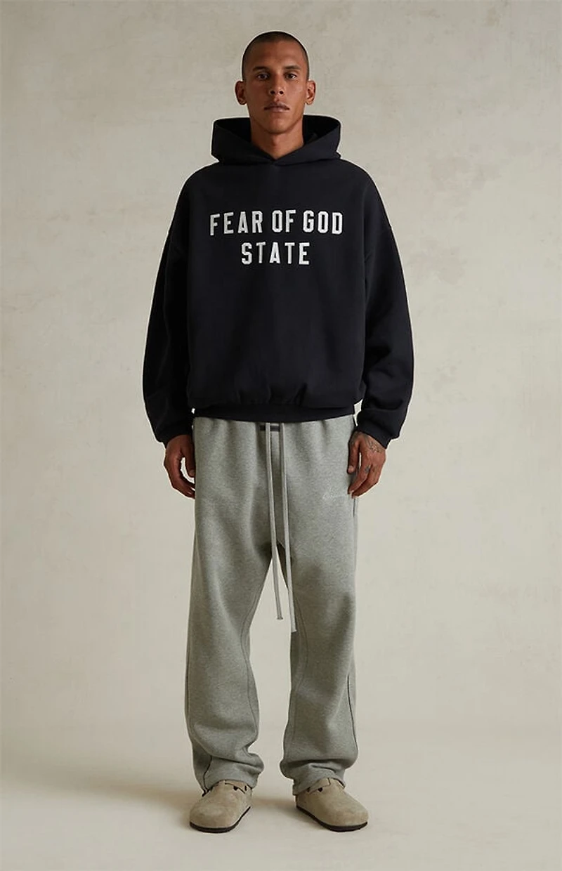 Fear of God ESSENTIALS Jet Black '90s Fit Fleece Hoodie