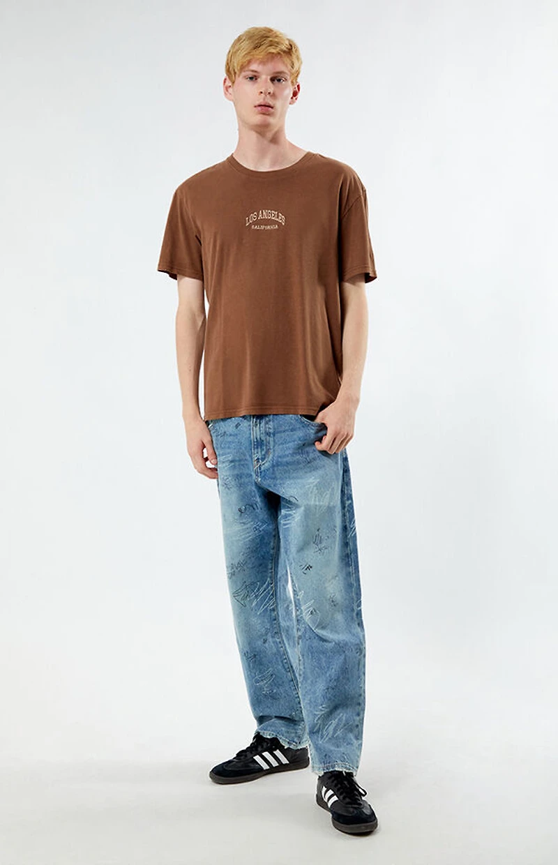 Pacsun Los Angeles Embroidered Vintage Wash T-Shirt