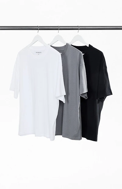 PS Basics 3 Pack Solid Basic Oversized T-Shirts
