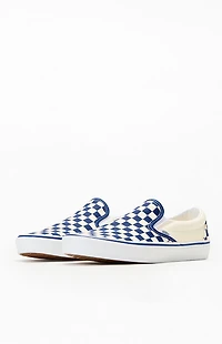 Vans Blue & White Checkerboard Classic Slip-On Shoes
