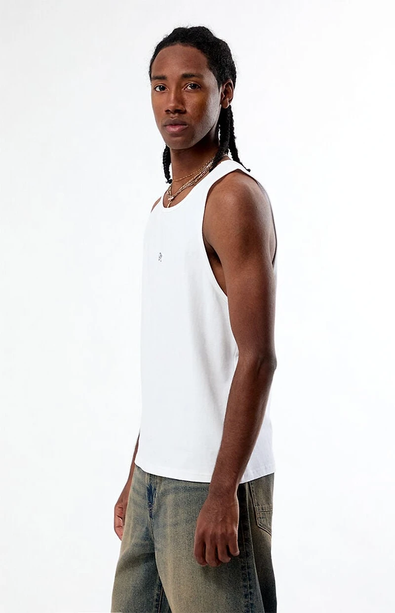 Pacsun NY Script Embroidered Ribbed Muscle Tank Top