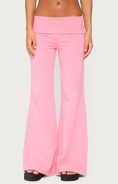 Edikted Wide Leg Foldover Pants