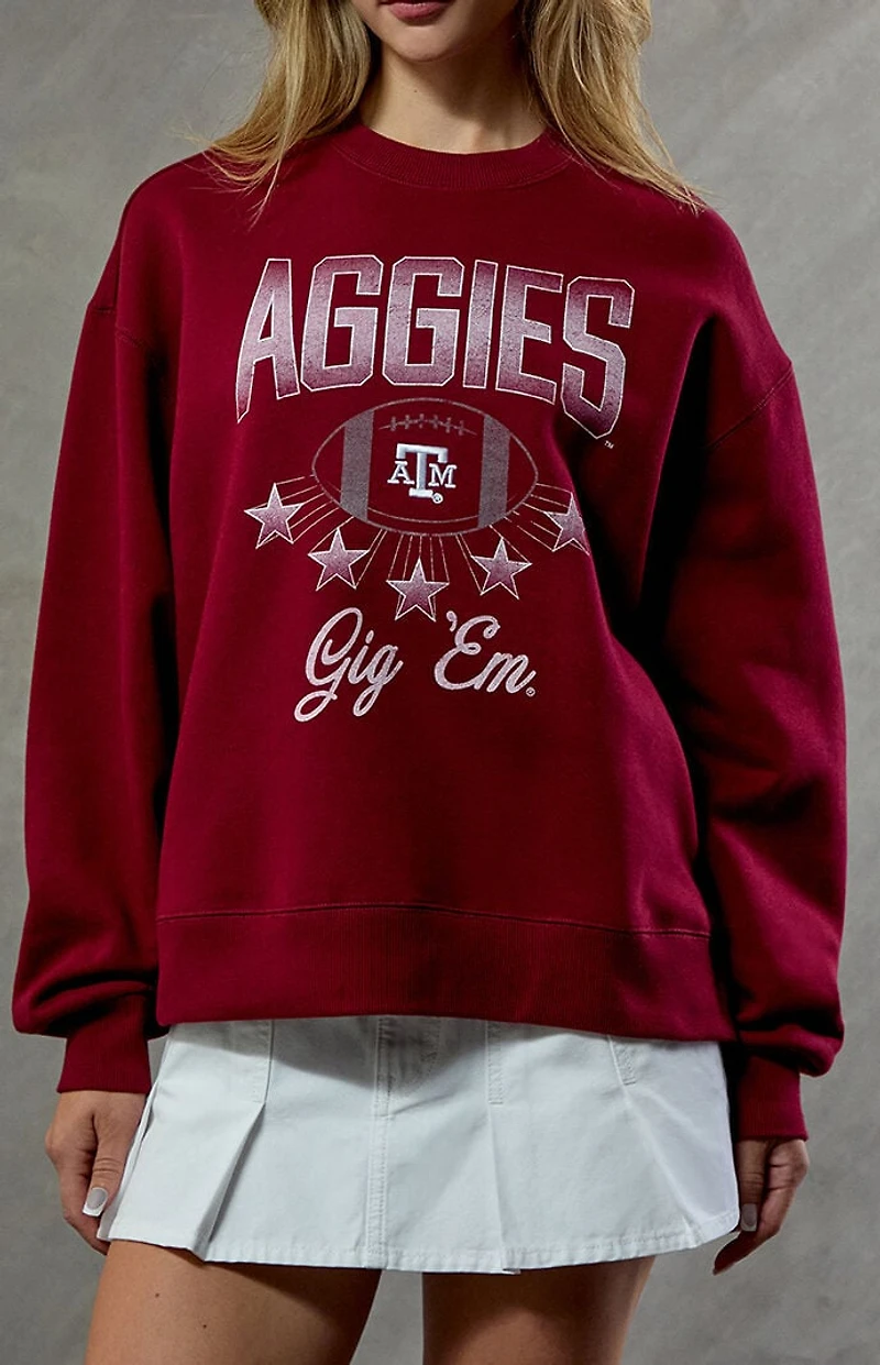 WILD COLLECTIVE Texas A&M Aggies Crew Neck Sweatshirt