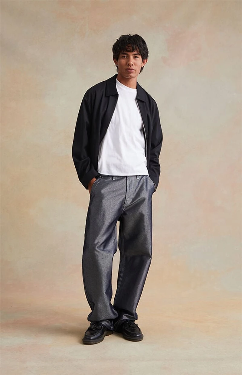 RARE DNM EDIT Metallic Black Baggy Carpenter Jeans