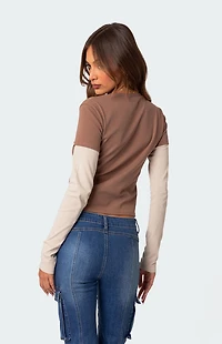 Edikted Mood Layered Long Sleeve T-Shirt