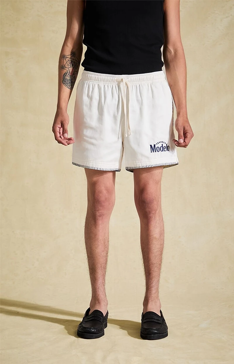 Modelo Blanket Stitched Logo Shorts