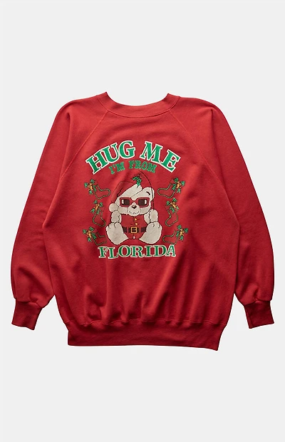 PS VINTAGE '80s Hug Me I'm From Florida Crew Neck Sweatshirt