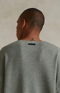 Fear of God ESSENTIALS Concrete Heather Waffle Knit Long Sleeve T-Shirt