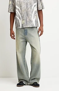Pacsun Blake Extreme Baggy Jeans Light Blue Tinted