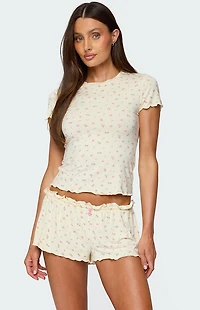 Edikted Florence Floral T Shirt