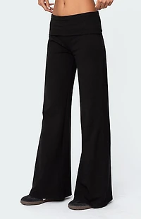 Edikted Wide Leg Fold Over Pants