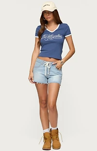 Edikted Los Angeles Contrast T-Shirt