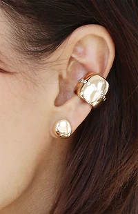Ettika Center Crystal Line Chunky Ear Cuff