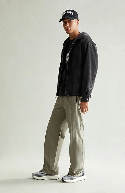 Pacsun Olive Bolton Baggy Track Pants