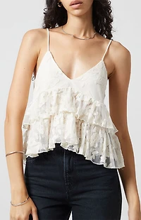 Beverly and Beck Iris Lace Babydoll Tank Top
