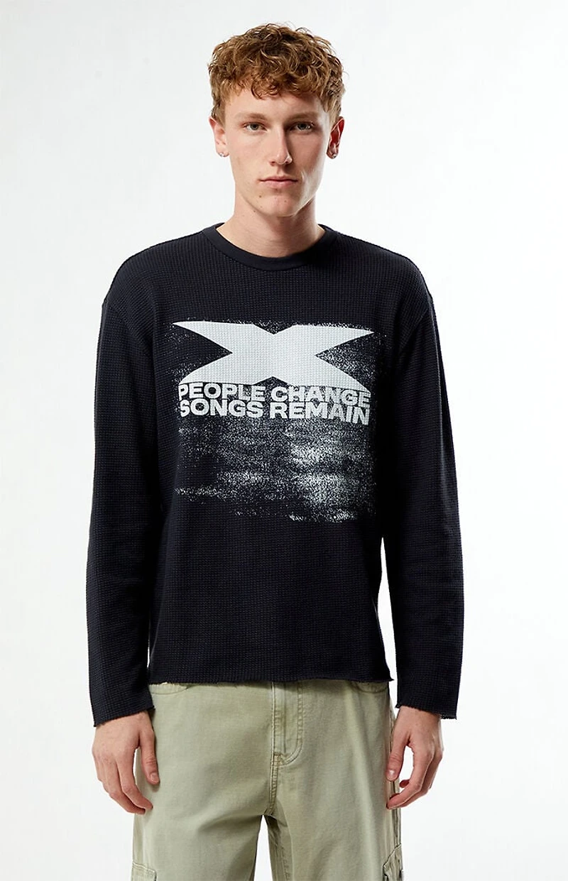 Pacsun People Change Waffle Knit Long Sleeve Shirt