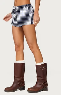 Edikted Jaine Striped Drawstring Shorts