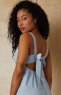 Your Favorite Linen V-Neck Lace Trim Mini Dress