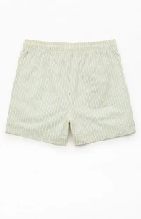 Pacsun Smiley Stripe Seersucker 4.5" Swim Trunks