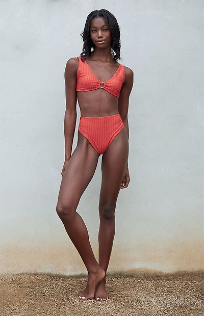 Rhythm Pacific Ribbed Triangle Bikini Top