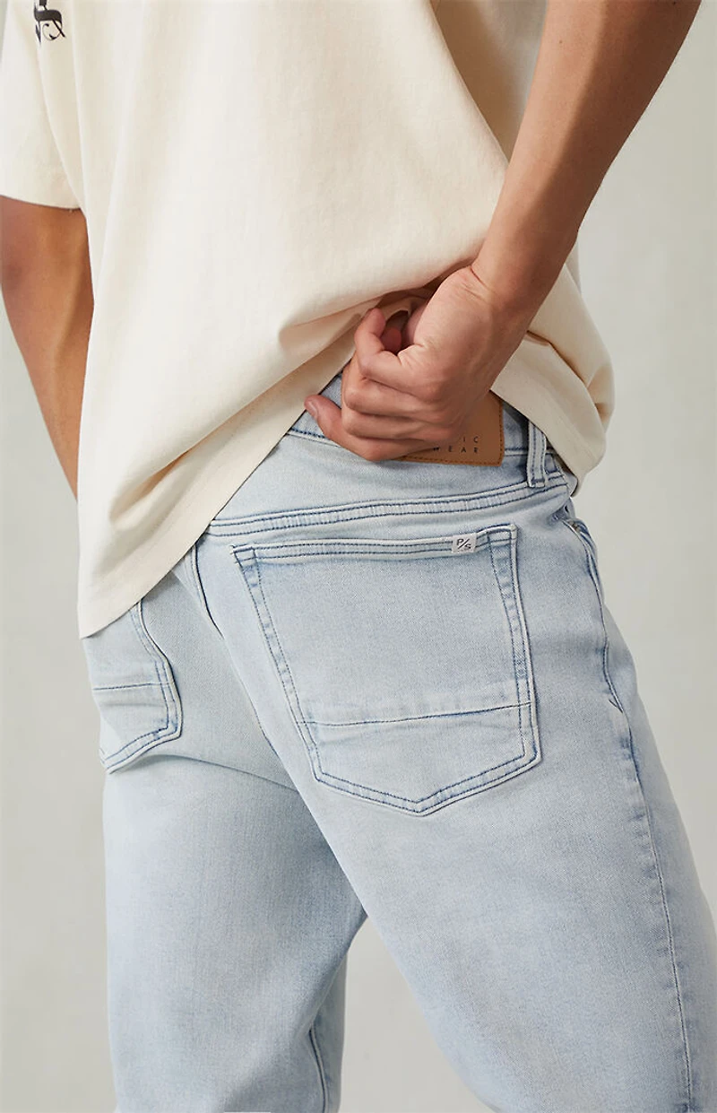 Pacsun Bryce Stacked Skinny Jeans Stretch Light Indigo