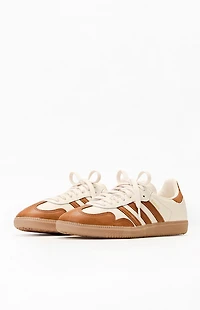adidas Women's Cream & Brown Samba OG Sneakers