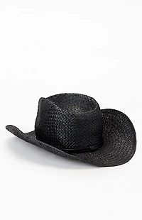 Von Dutch Black Straw Cowboy Hat