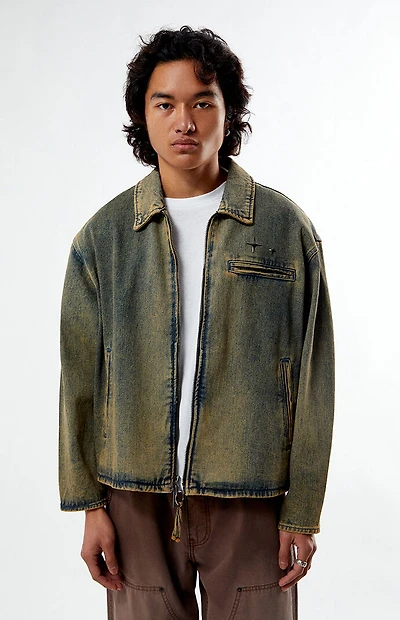 Pacsun Tint Washed Denim Gas Jacket